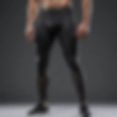 Innovative Fabric Technology in Compression Tights Close-up of advanced fabric technology used in compression wear
