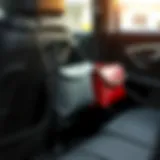 Aesthetic Integration of Purse Holders in Automotive Design Stylish purse holder seamlessly integrating with car interior