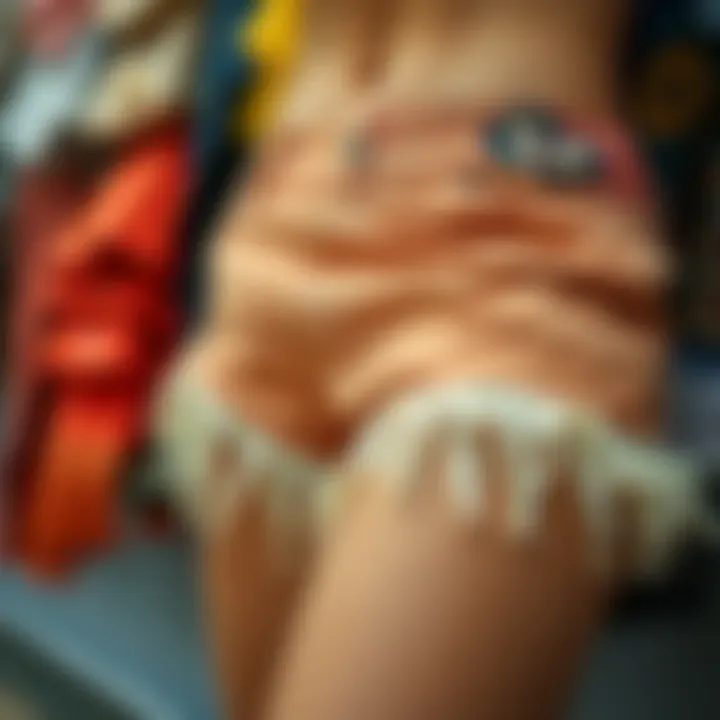 A vibrant display of various materials used in cowgirl shorts