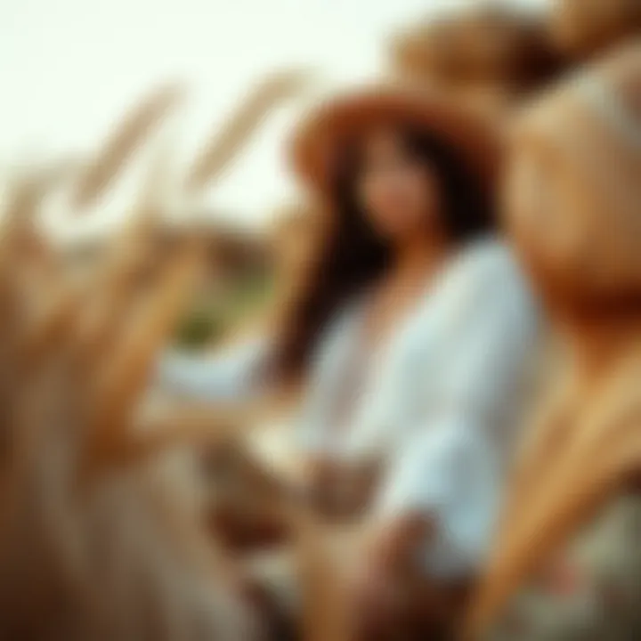 Eclectic Boho Ensemble with Flowy Fabrics Aesthetic boho outfit featuring flowy fabric and eclectic patterns