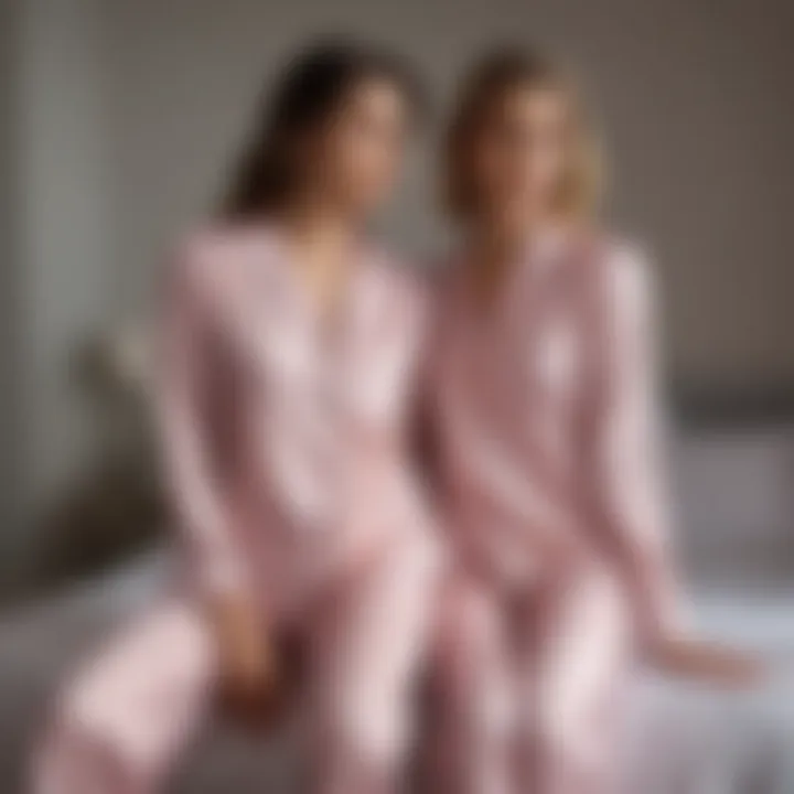 Chic matching pajama set with contemporary design