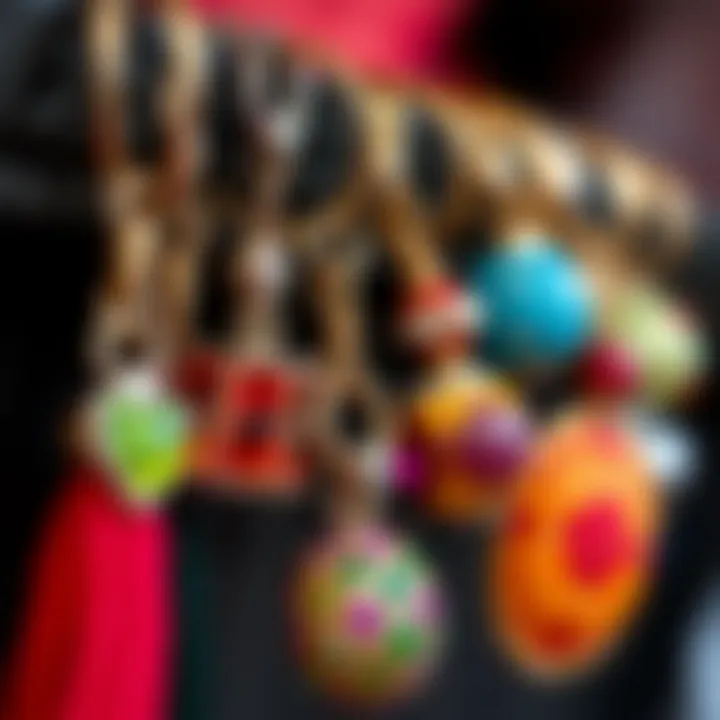 Intricate Designs of Diamond Dotz Keychains Colorful and intricately designed diamond dotz keychains showcasing craftsmanship