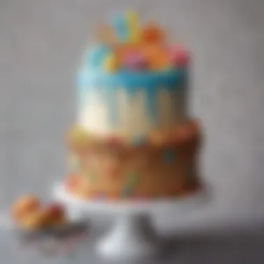 Creative Cake Decoration with Budget Toppers A creatively decorated cake featuring dollar store toppers