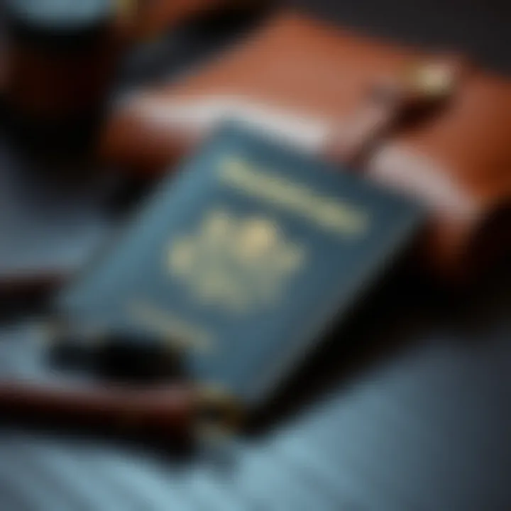 Luxurious leather passport holder showcasing fine craftsmanship