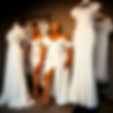 Diversity in Design Diverse styles of white plus size dresses displayed