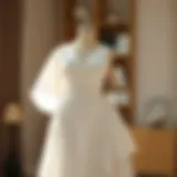 Elegant white plus size gown on a mannequin