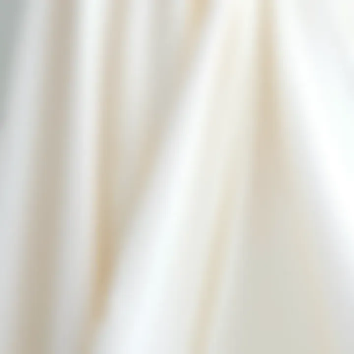 Exquisite Fabric Choices for Plus Size Gowns Close-up of fabric details on a white gown