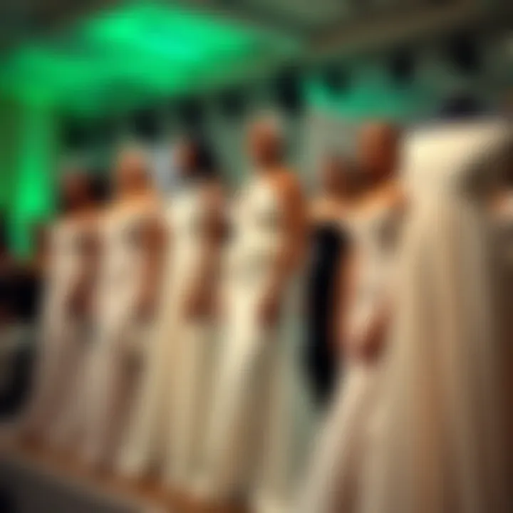 Celebrating Body Positivity Through Fashion Group of plus size gowns displayed at a fashion event