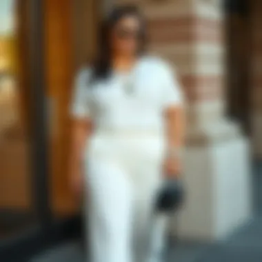 Accessorizing a White Plus Size Outfit for Impact Stylish accessories complementing a white two-piece outfit