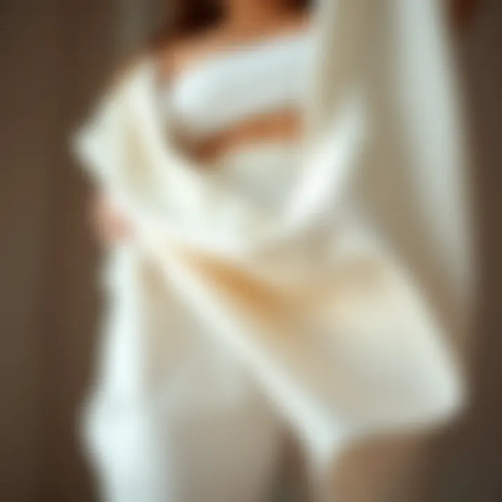 Focus on Quality Fabric in Plus Size Fashion Close-up of fabric highlighting the quality of the outfit