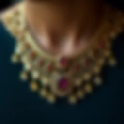 Intricate design of an elegant necklace set showcasing craftsmanship