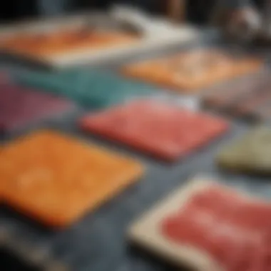 Materials for Crafting Epoxy Molds An array of materials used for creating epoxy molds and cutting boards