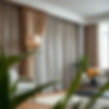 Elegant Fabric Curtain Tie Backs in Modern Decor Elegant fabric curtain tie backs in a modern living room setting