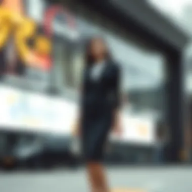 Chic business attire dress with modern silhouette