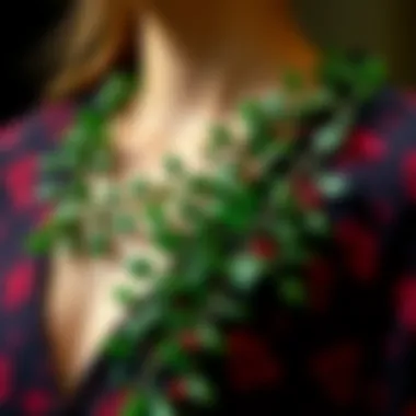 Versatile Faux Ivy Accessories Innovative accessories featuring faux ivy strands, highlighting their versatility