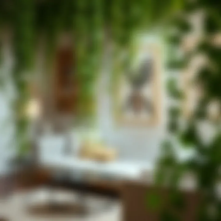 Faux Ivy in Interior Design Stylish interior adorned with faux ivy strands creating a serene atmosphere