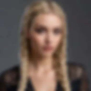 Fashionable Look with Full Lace Micro Braid Wig Stylish individual wearing a full lace micro braid wig with a trendy hairstyle.