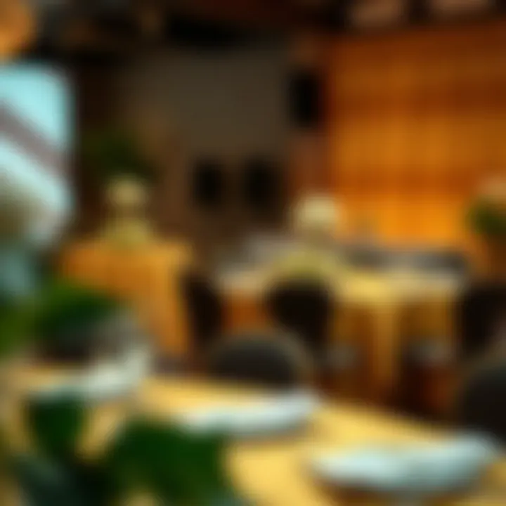 Elegant Event Setup with Gold Tablecloth Set table with gold tablecloth and decorative centerpieces for an event