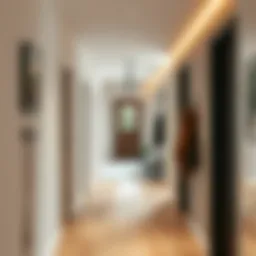 Elegant stick-on coat hooks in a modern hallway