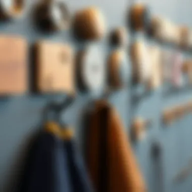 Materials Showcasing Versatility in Stick-On Coat Hooks Various materials used for stick-on coat hooks