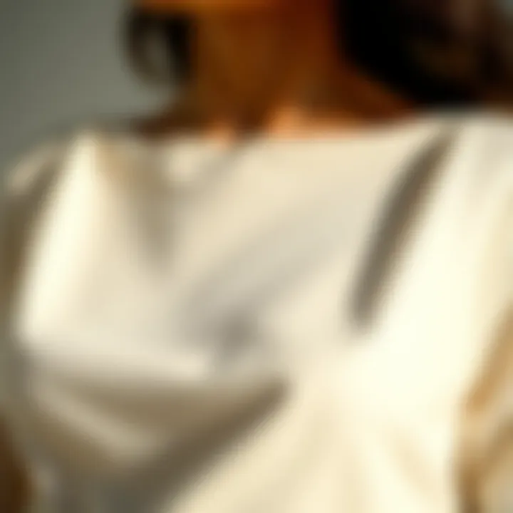 Fabric Quality of Hot White Tops Close-up of fabric texture showcasing the quality of white fabric used in tops