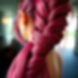 Luxurious LOC ponytail extension showcasing vibrant texture