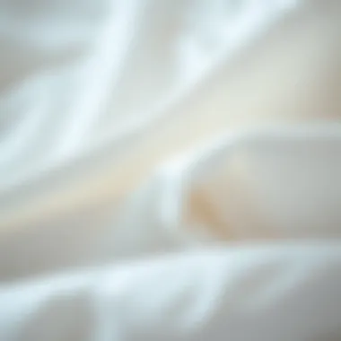 Close-up of high-quality fabric used in white blouses