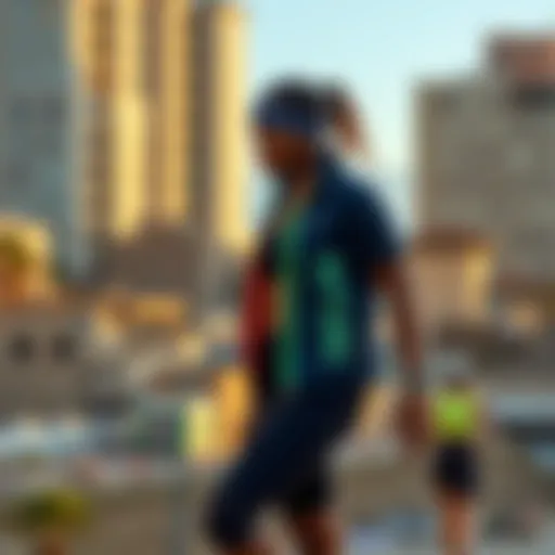 Dynamic fitness apparel showcasing versatility.