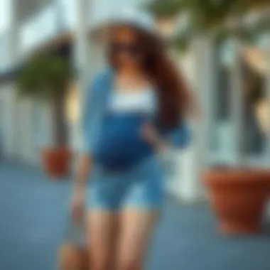 Creative Styling Ideas with Maternity Denim Shorts Fashionable outfit ideas featuring maternity denim shorts