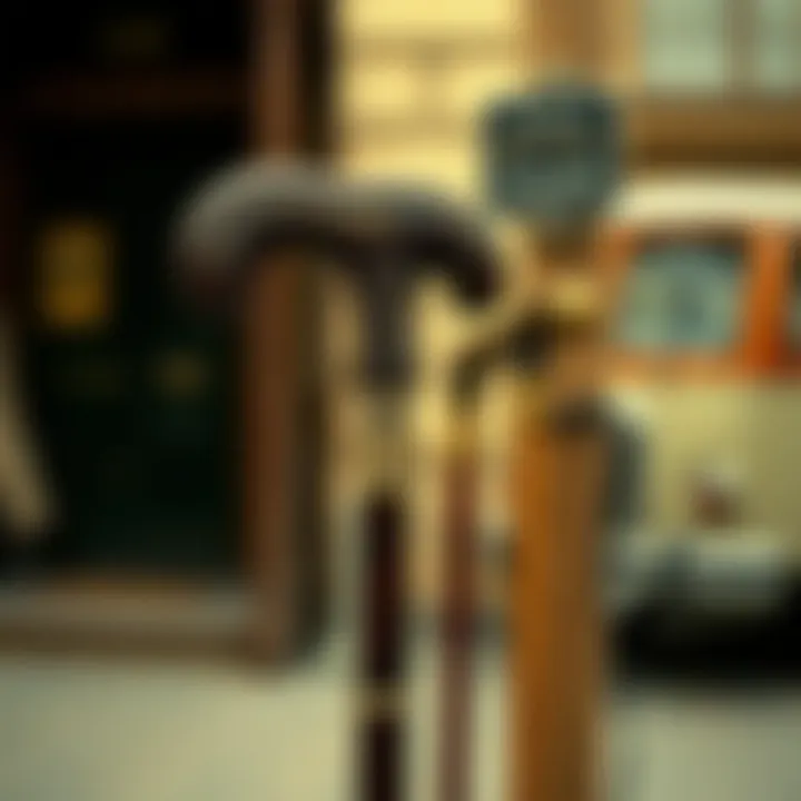 Historical Context of the Cane A vintage photograph showcasing historical cane styles