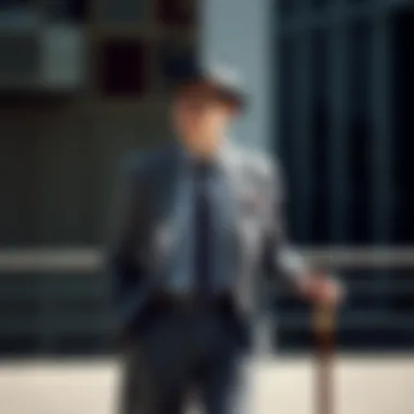 Integration of Cane in Modern Fashion Modern outfit accessorized with a stylish cane