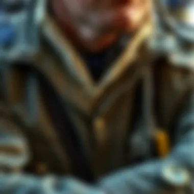 Intricate Craftsmanship of Pilot Uniforms Detailed craftsmanship on a high-quality pilot uniform.