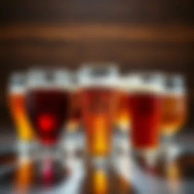 A collection of monogrammed beer glasses showcasing various styles