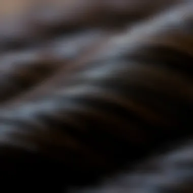 Quality of Natural Hair Fibers Close-up of the texture and quality of natural hair fibers