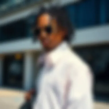 Urban Styling with Nu Locs Stylish individual sporting 8-inch Nu Locs in a modern urban setting