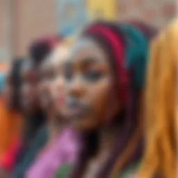 Vibrant collection of 8-inch Nu Locs showcasing various colors and textures