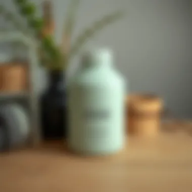Sustainable Biodegradable Fabric Softener Container Eco-friendly biodegradable container for fabric softener emphasizing sustainability