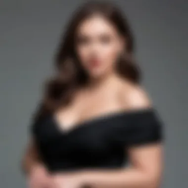 Bold and Beautiful Off-Shoulder Look Stylish plus size off-shoulder black top showcasing bold style