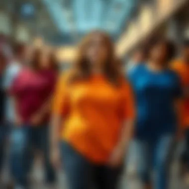 Stylish Plus Size T-Shirt Outfits A stylish display of various plus size t-shirt outfits
