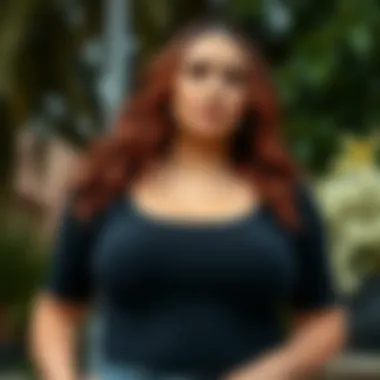 Sustainable Practices in Plus Size Fashion Sustainable fashion labels on clothing emphasizing eco-friendly practices