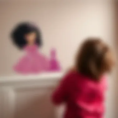 Step-by-step application of princess wall decals on a smooth surface