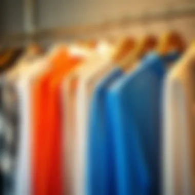 Texture and Color: A Showcase of Sheer Fabrics Variety of sheer fabrics displayed on hangers, highlighting texture and color options