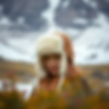 Traditional Sherpa Hat with Ear Flaps Traditional Sherpa hat with ear flaps in natural setting