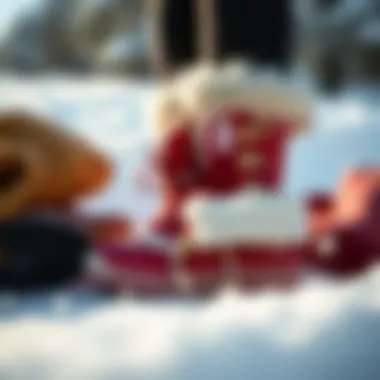 Care Techniques for Red Snow Boots Essential care items for maintaining red snow boots, emphasizing upkeep and longevity