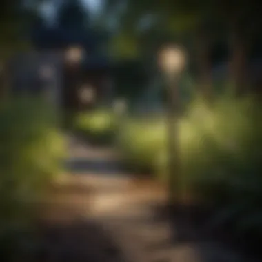 Elegant Solar Willow Light Design Elegant solar willow light design illuminating a garden pathway