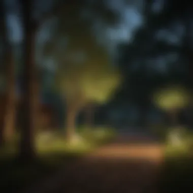 Serene Ambiance with Solar Willow Lights Solar-powered willow lights creating a serene ambiance in an outdoor setting