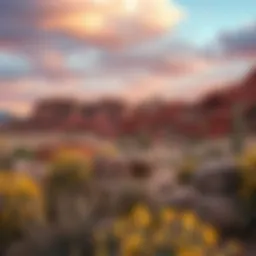 Vibrant southwestern canvas wall art showcasing desert landscapes