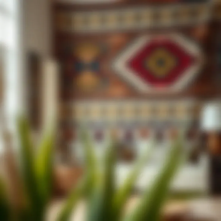 Cultural Tapestry: Native American Influences in Decor Intricate patterns inspired by Native American culture in wall art