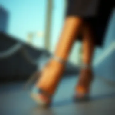 Fashion Fusion: Silver Heels with Formal Attire Fashion-forward outfit complemented by silver heels