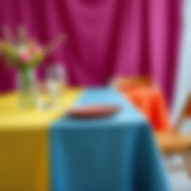 Color Palette: Bridging Tablecloths and Fashion Trends Color palette of tablecloths influencing fashion trends